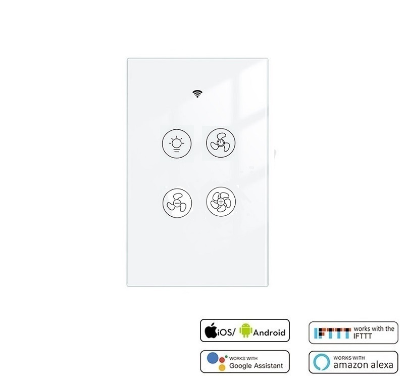 US AU Standard WIFI Fan with 1Gang Switch
