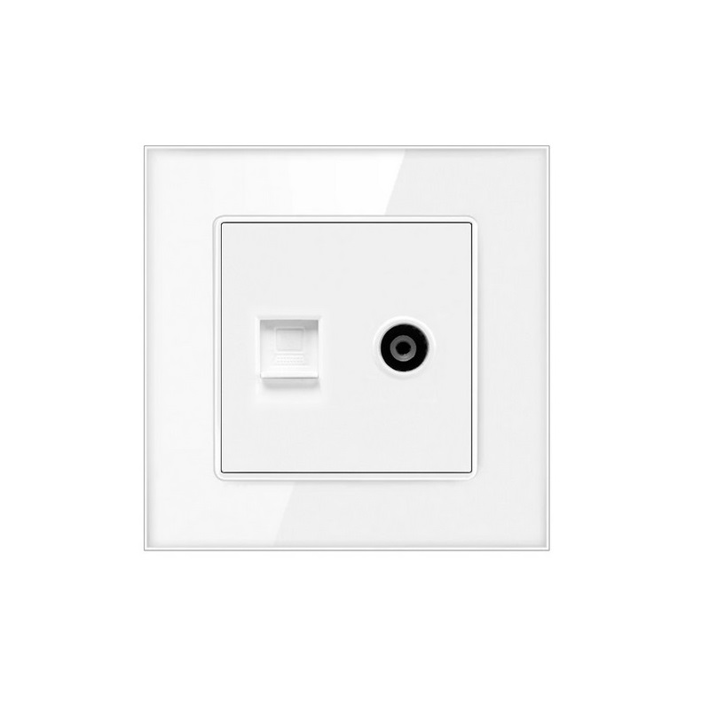 Data Socket RJ45 Outlet with Glass Panel