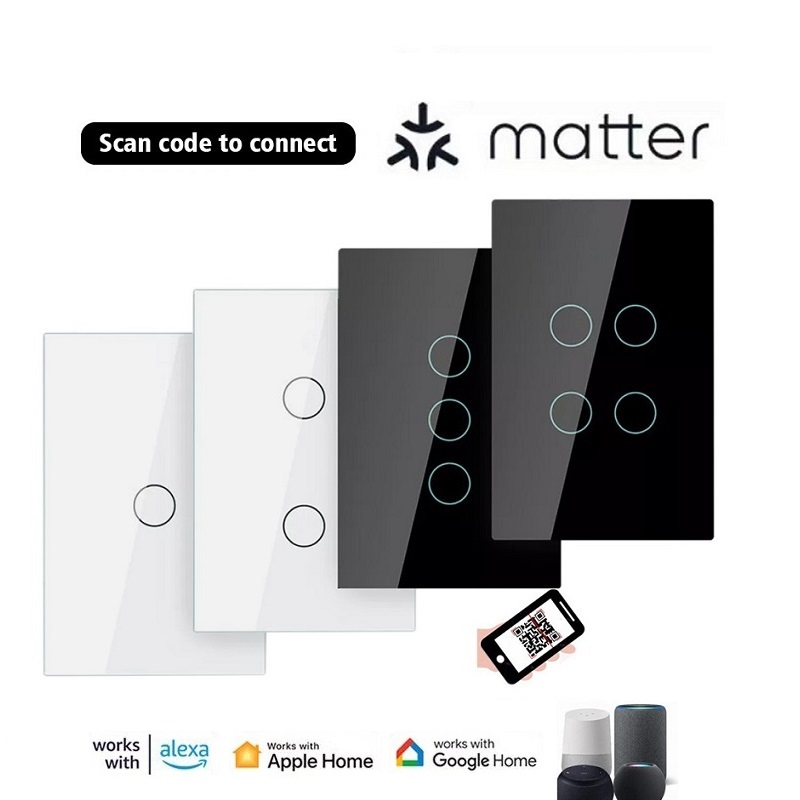 Matter Support Smart Switch Work with Home kit Scan to connect