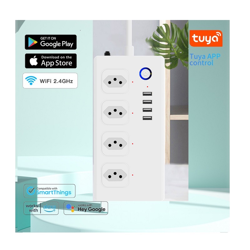 Smart WIFI Brazil Power Strip Zigbee Extension