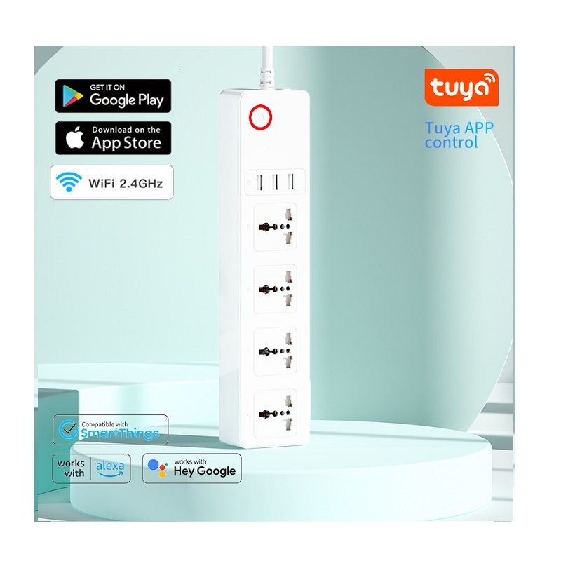 Smart WIFI&Zigbee Universal Power Strip Extension Plug with USB
